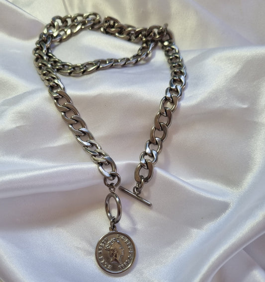 COIN NECKLACE - SILVER