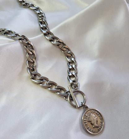 COIN NECKLACE - SILVER