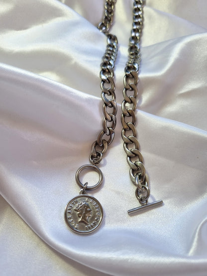 COIN NECKLACE - SILVER